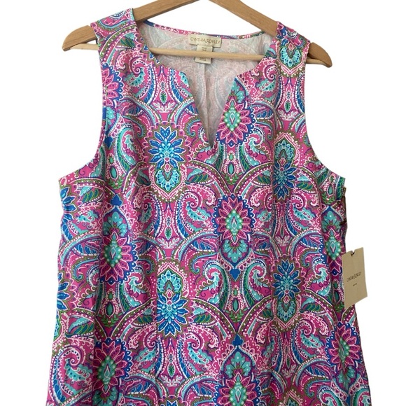 Cynthia Rowley Paisley Print Pink summer Dress Size 12 NWT - Picture 3 of 11